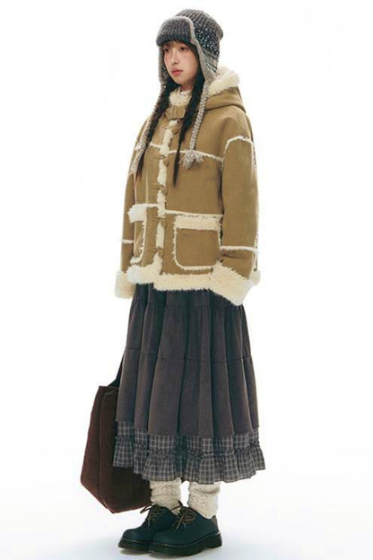 Integrated Hooded Short Coat