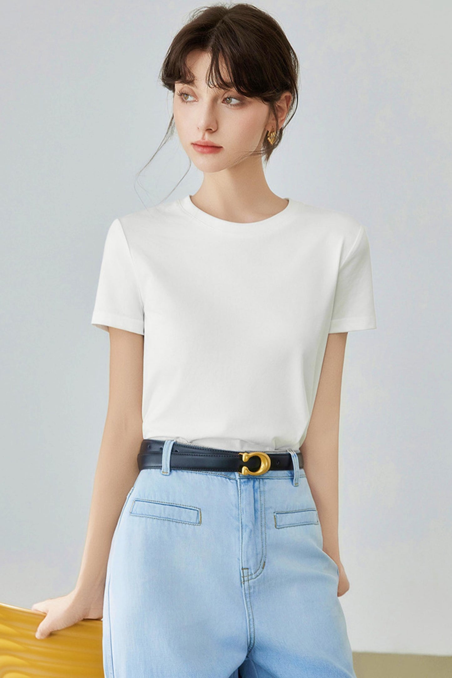 Slim Fit Lily Style White Tee