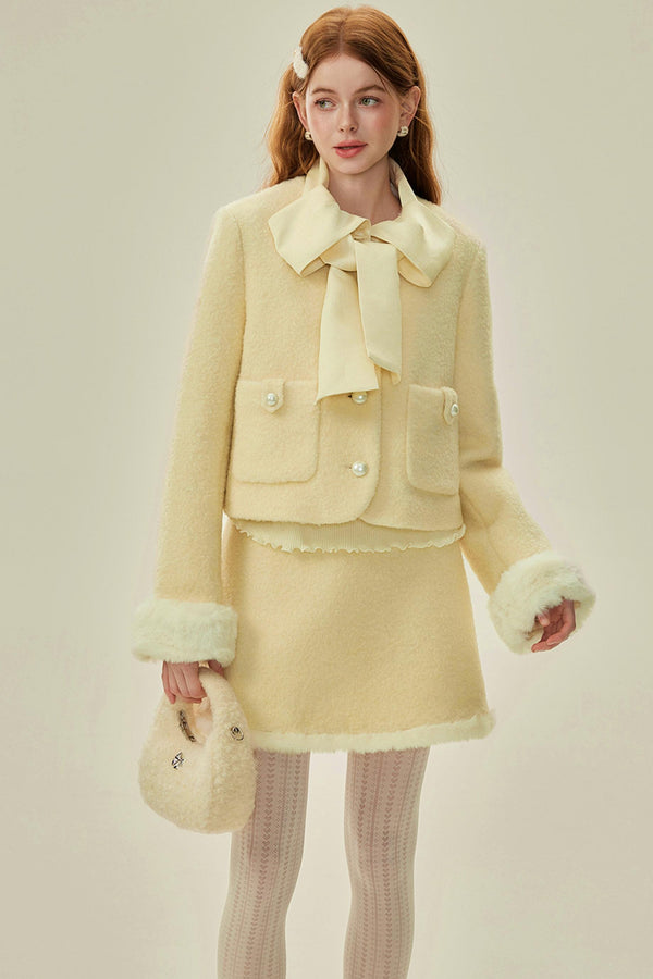 Chic Alpaca Wool Blend Suit Set-Up