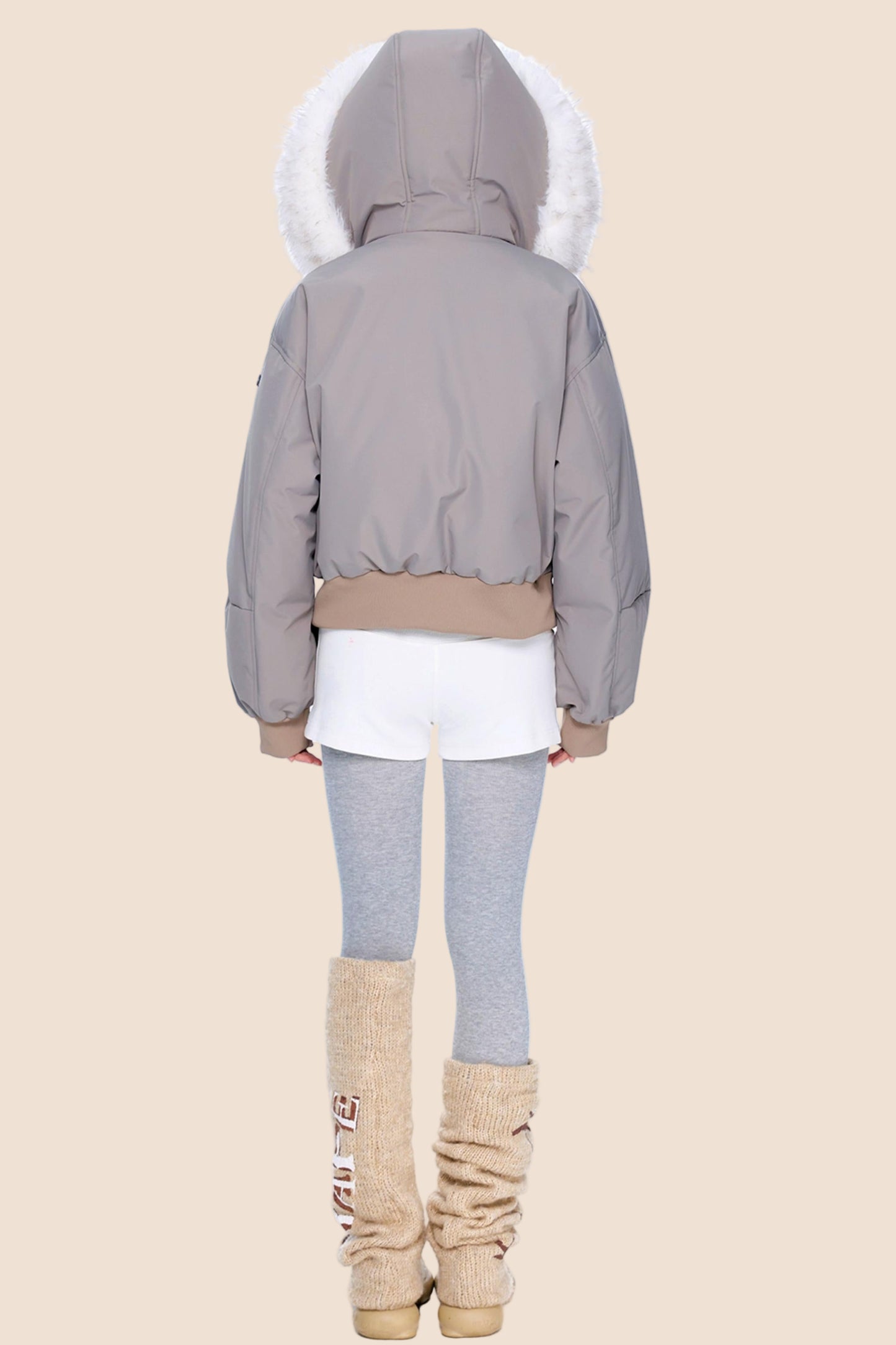 Large Fur Collar Parka Jacket