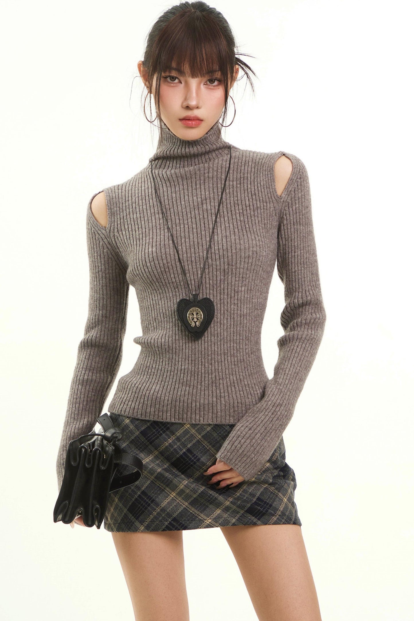 Slimming High-Waisted A-Line Short Skirt