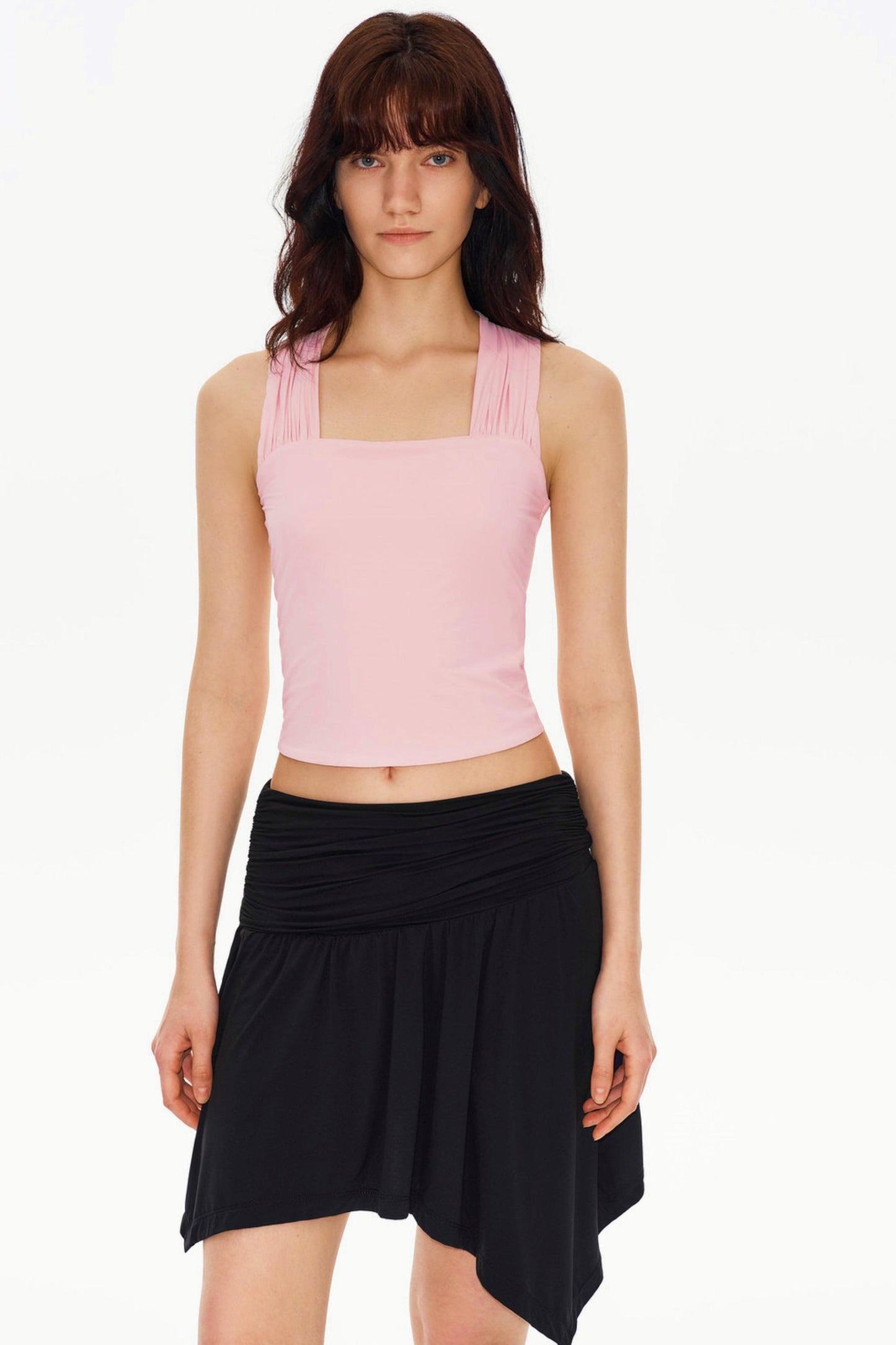 레이어드 홀터넥 탑