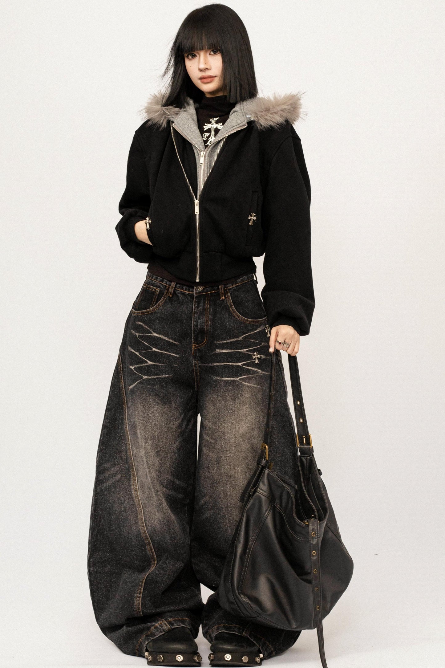 Retro Washed Velvet Jeans