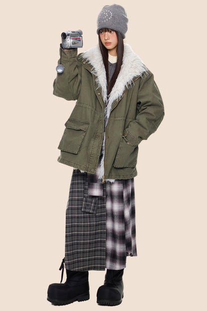 Fur Collar Vintage Jacket