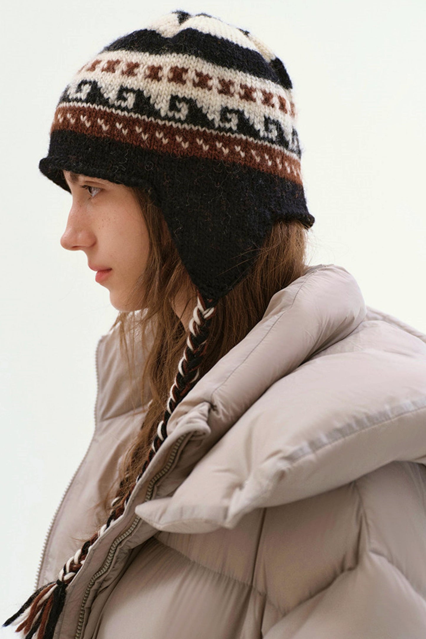 Fair Isle Wool Earflap Beanie