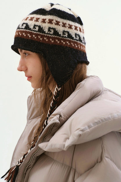 Fair Isle Wool Earflap Beanie