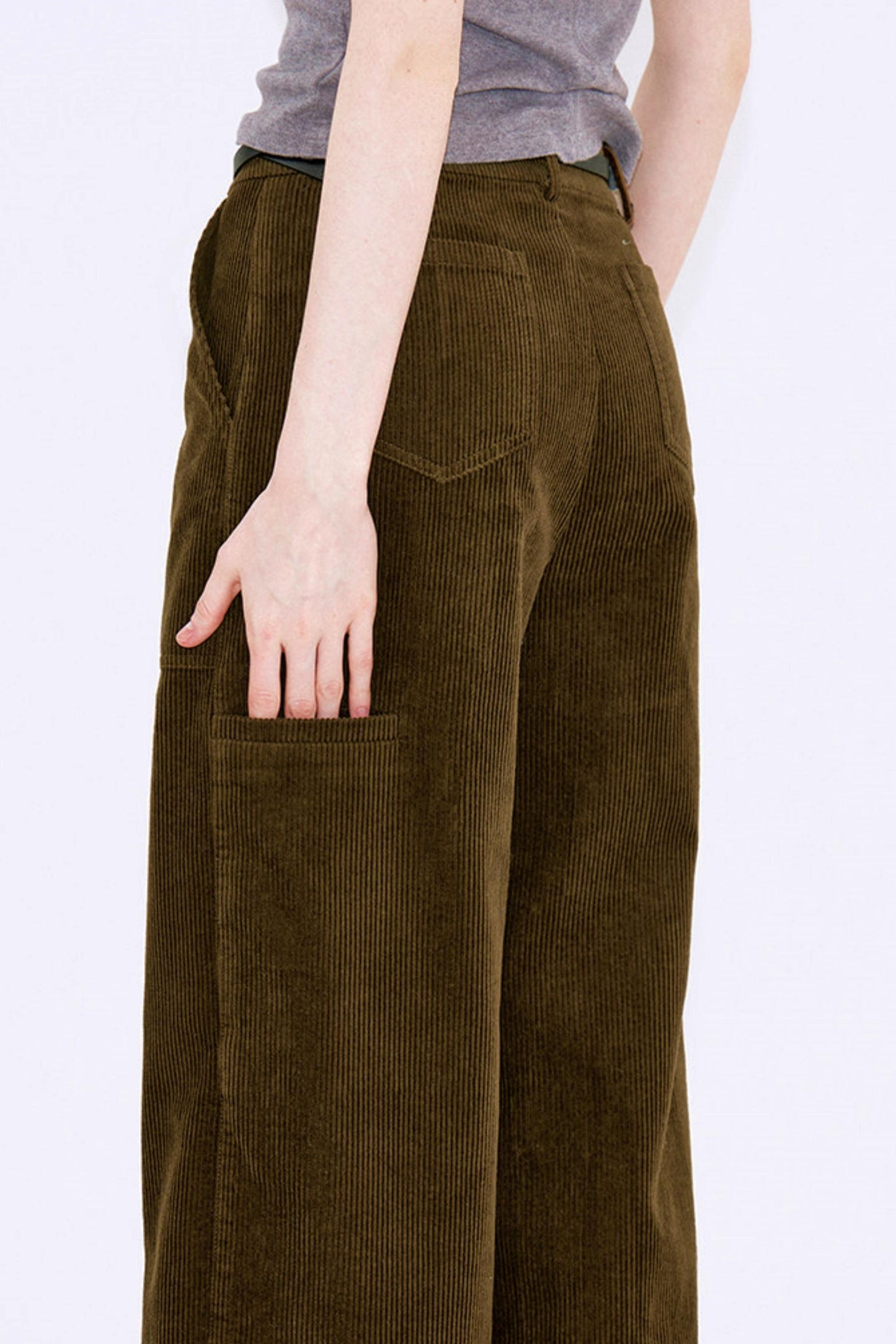 Retro Corduroy Workwear Pants