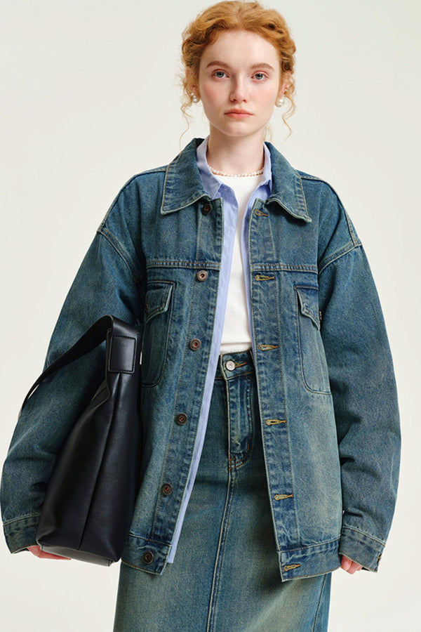 Oversized Blue Denim Jacket