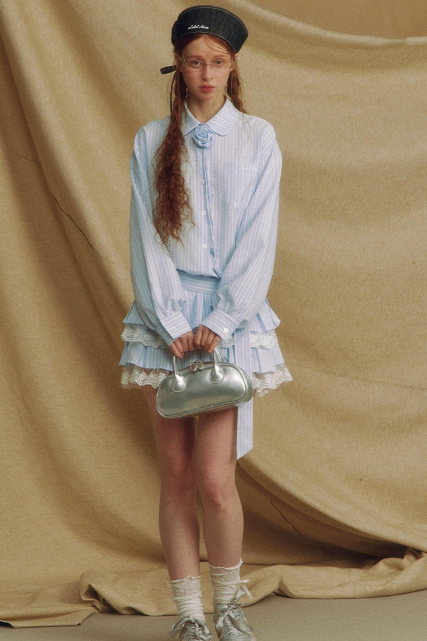 Floral Lace Pleated Dress