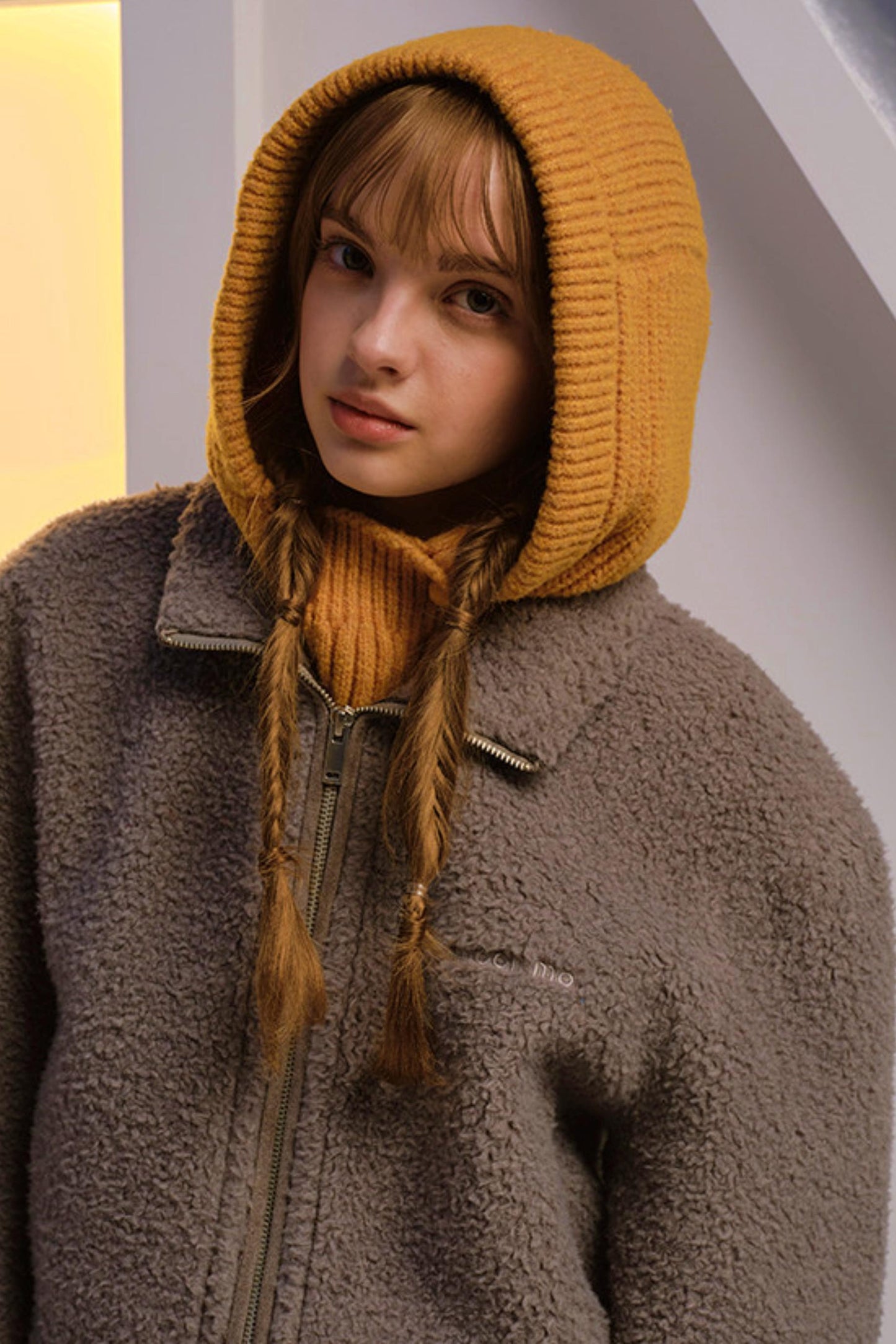 Sheep Wool Blend Knitted Balaclava