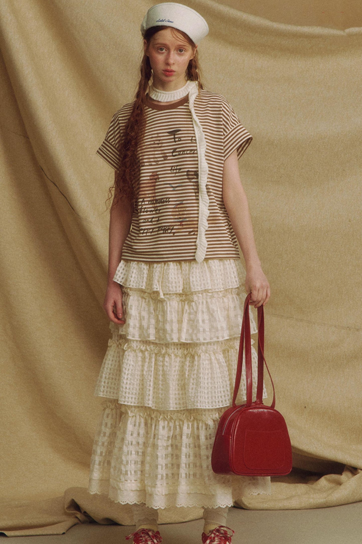 Lace A-Line Layered Skirt