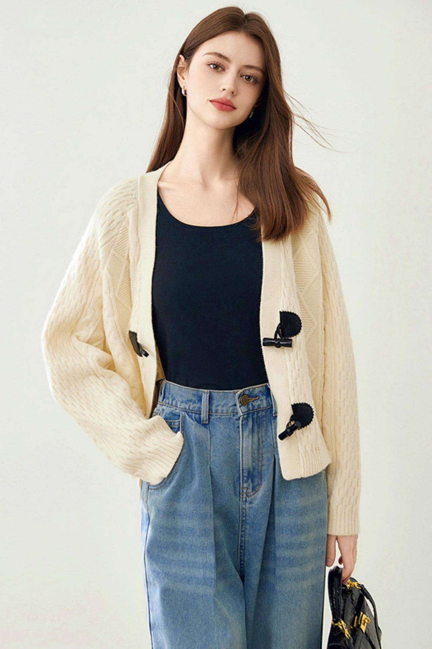 Cow Horn Buckle Cardigan