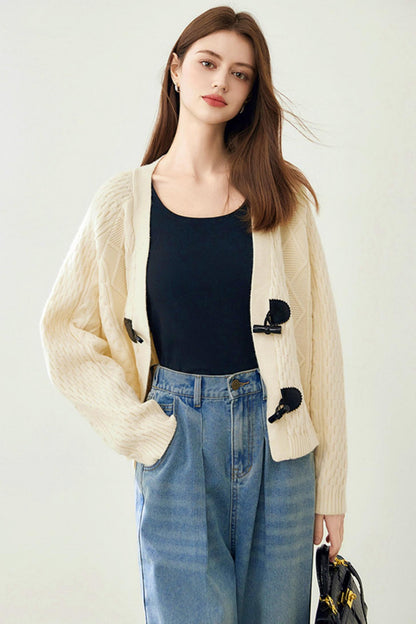 Cow Horn Buckle Cardigan