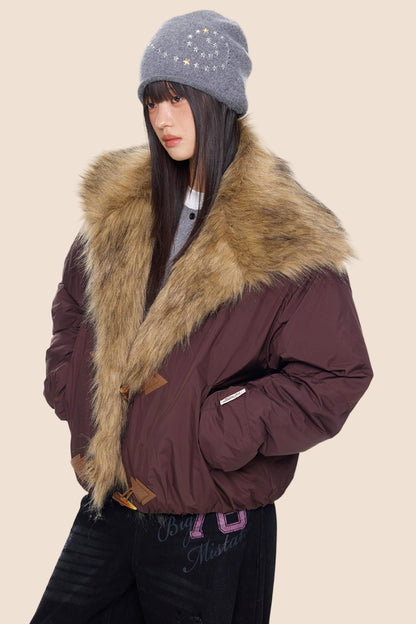 Fur Collar Toggle Jacket
