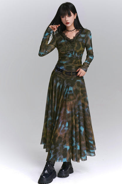 Autumn Beauty Waist Dress