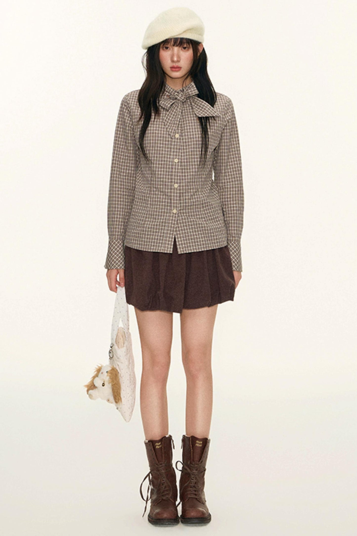 Brushed Flower Bud Culotte Pants