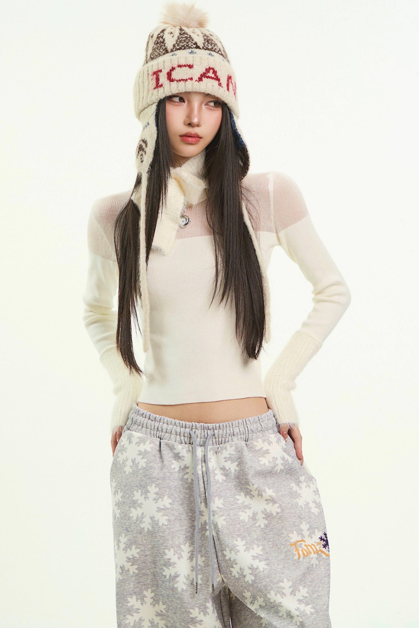 Korean White Slim Top