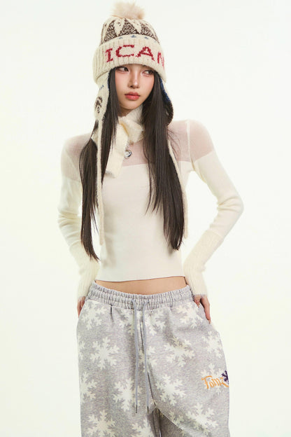 Korean White Slim Top