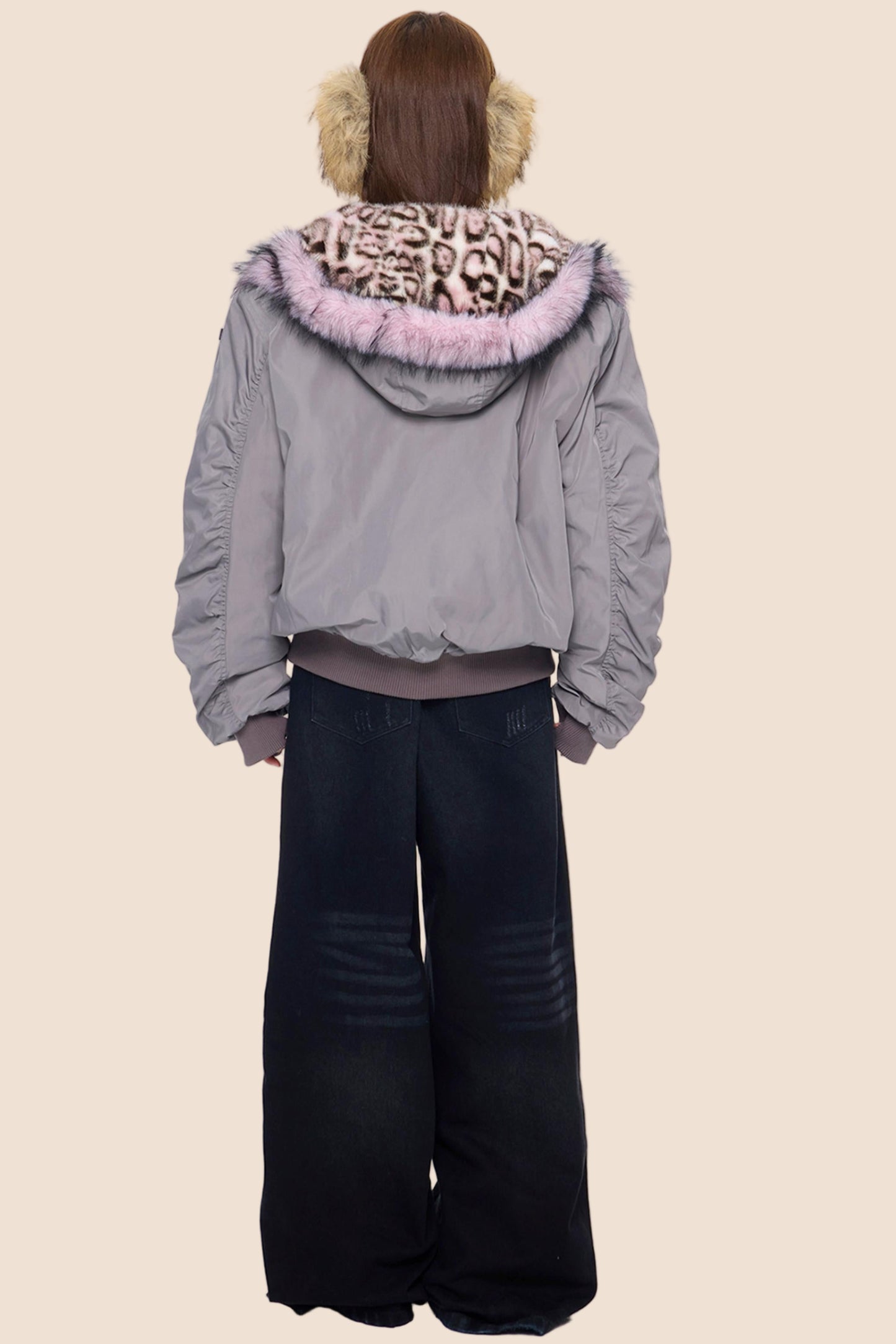 Leopard Print Hooded Jacket