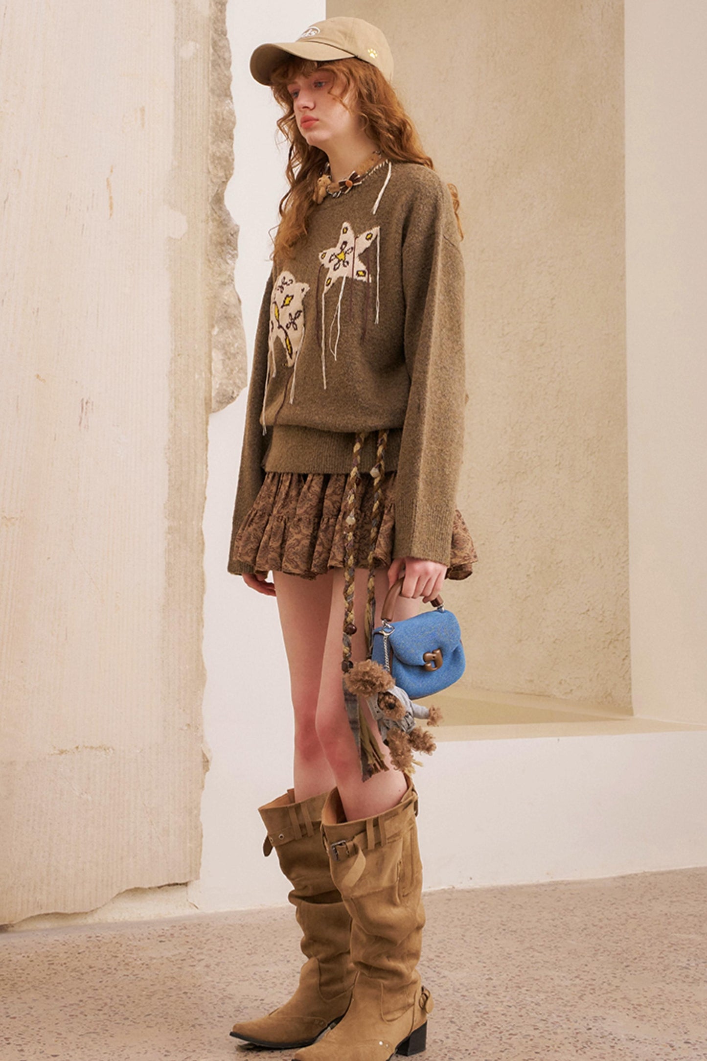 Star Fringe Long Sleeve Sweater