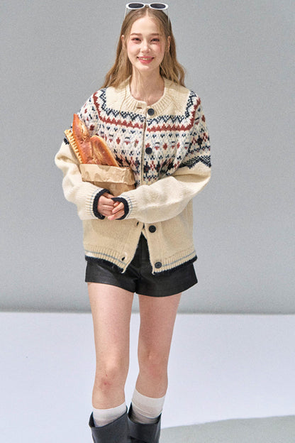 Luxury Fair Isle Sweater Jacket