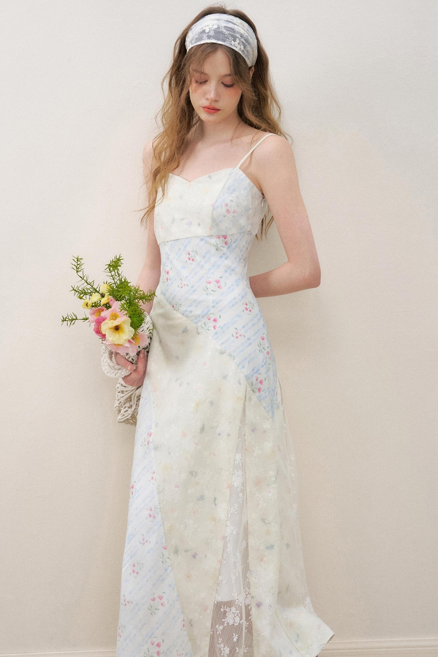 Lace V-Neck Cotton Dress