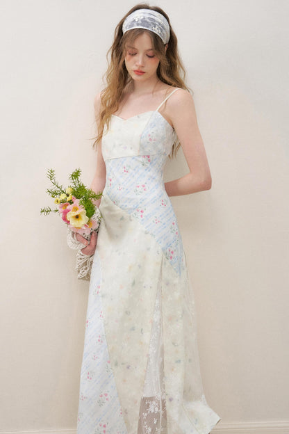 Lace V-Neck Cotton Dress