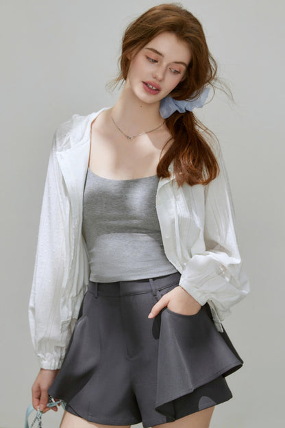 Autumn Texture Hooded Top