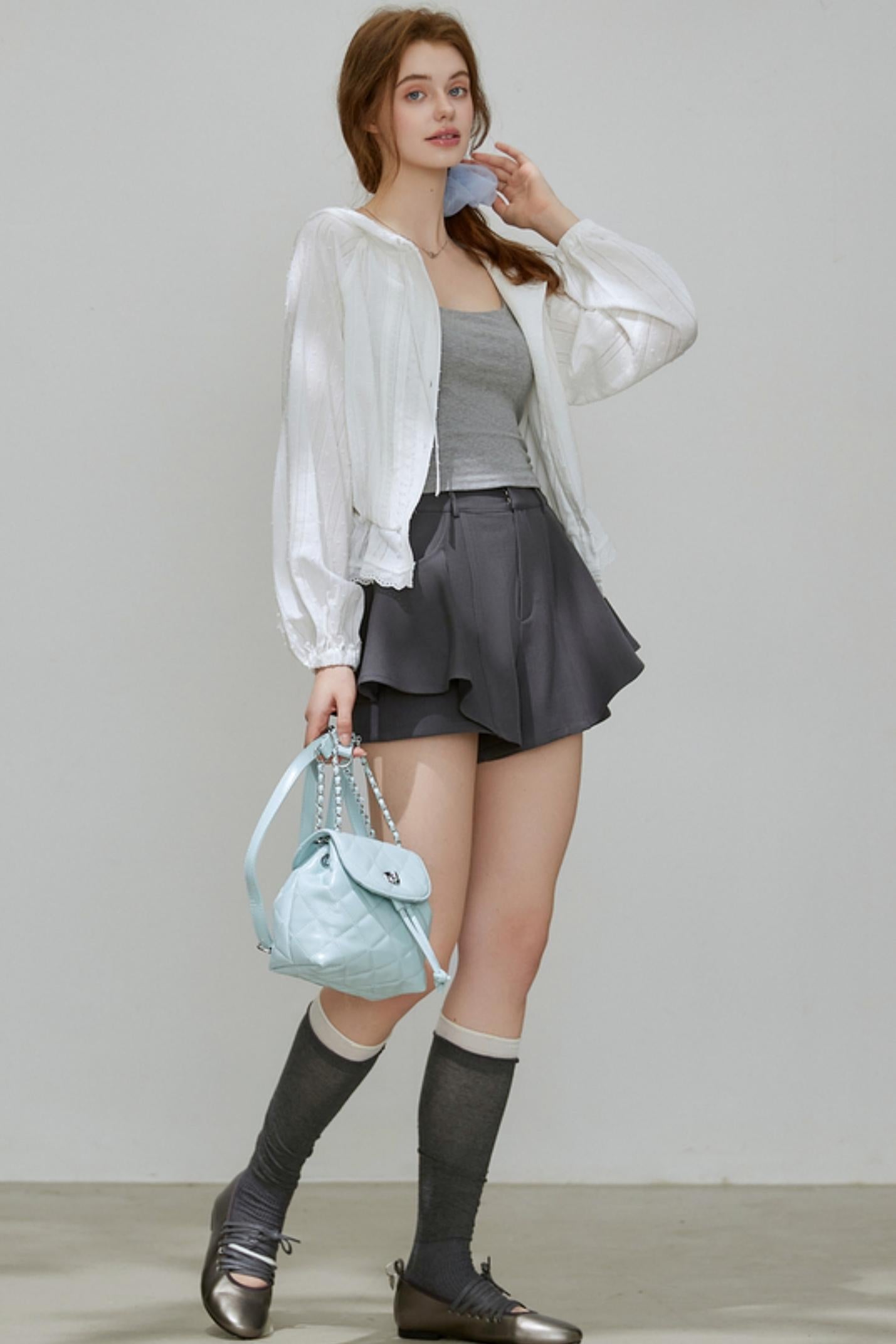 Autumn Texture Hooded Top