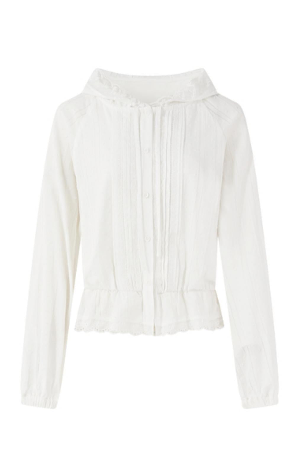 Autumn Texture Hooded Top