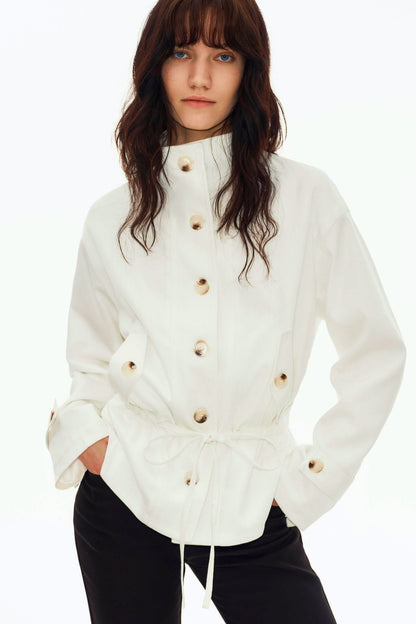 Acetat-Mischung Slimming Jacke