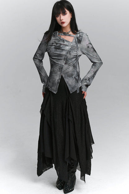 Refined Korean Style Long Sleeve Top