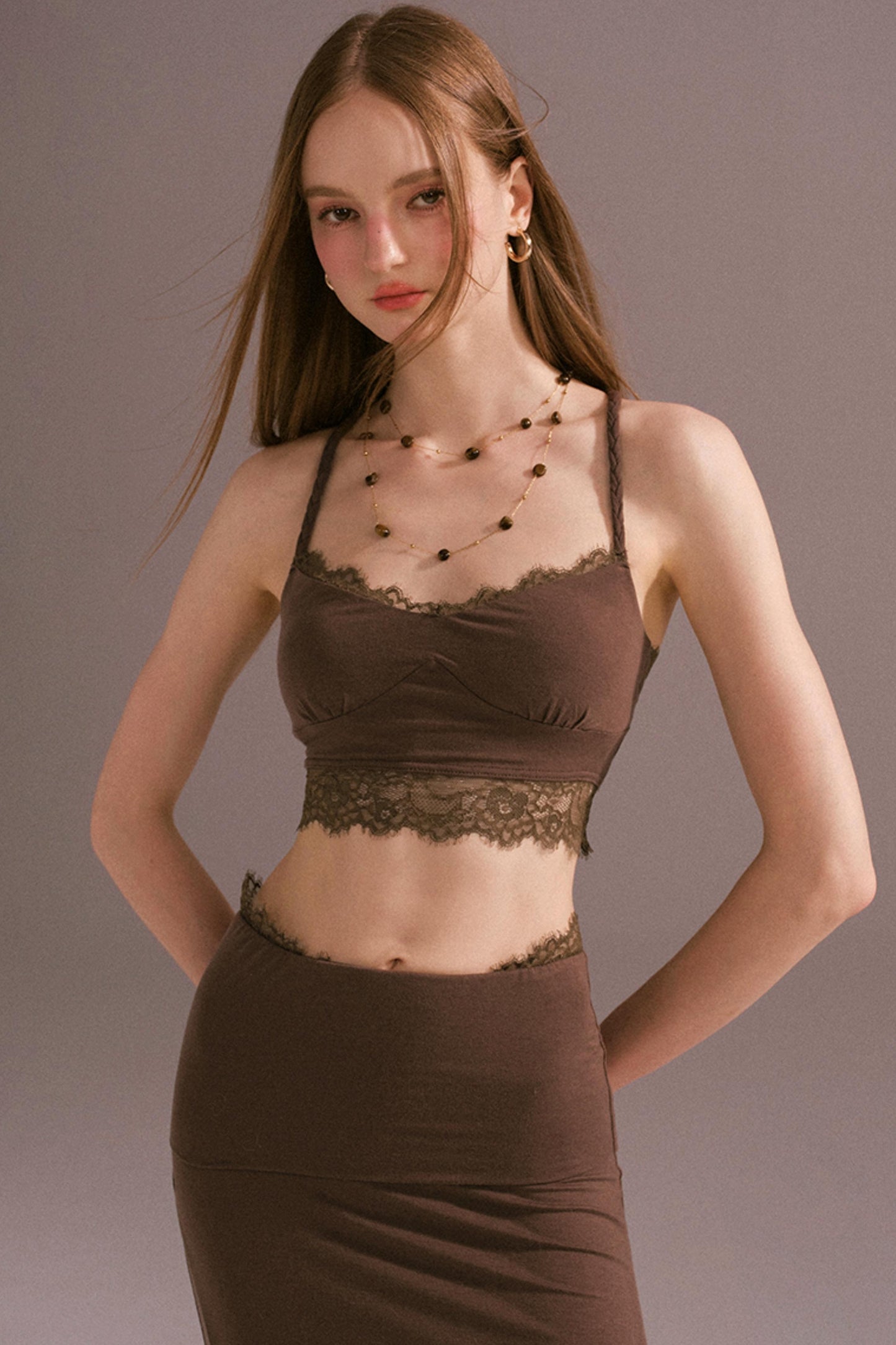 Spice V-neck Maxi Skirt Top Set-Up