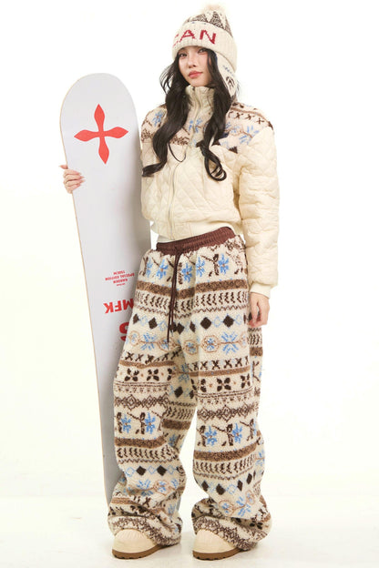 Fair Isle Lamb Wool Pants