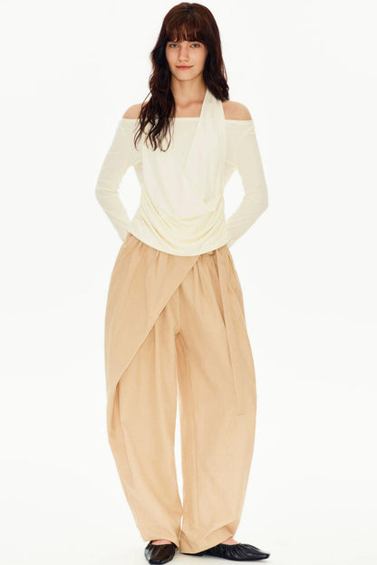 Off-Shoulder Versatile Halter Top