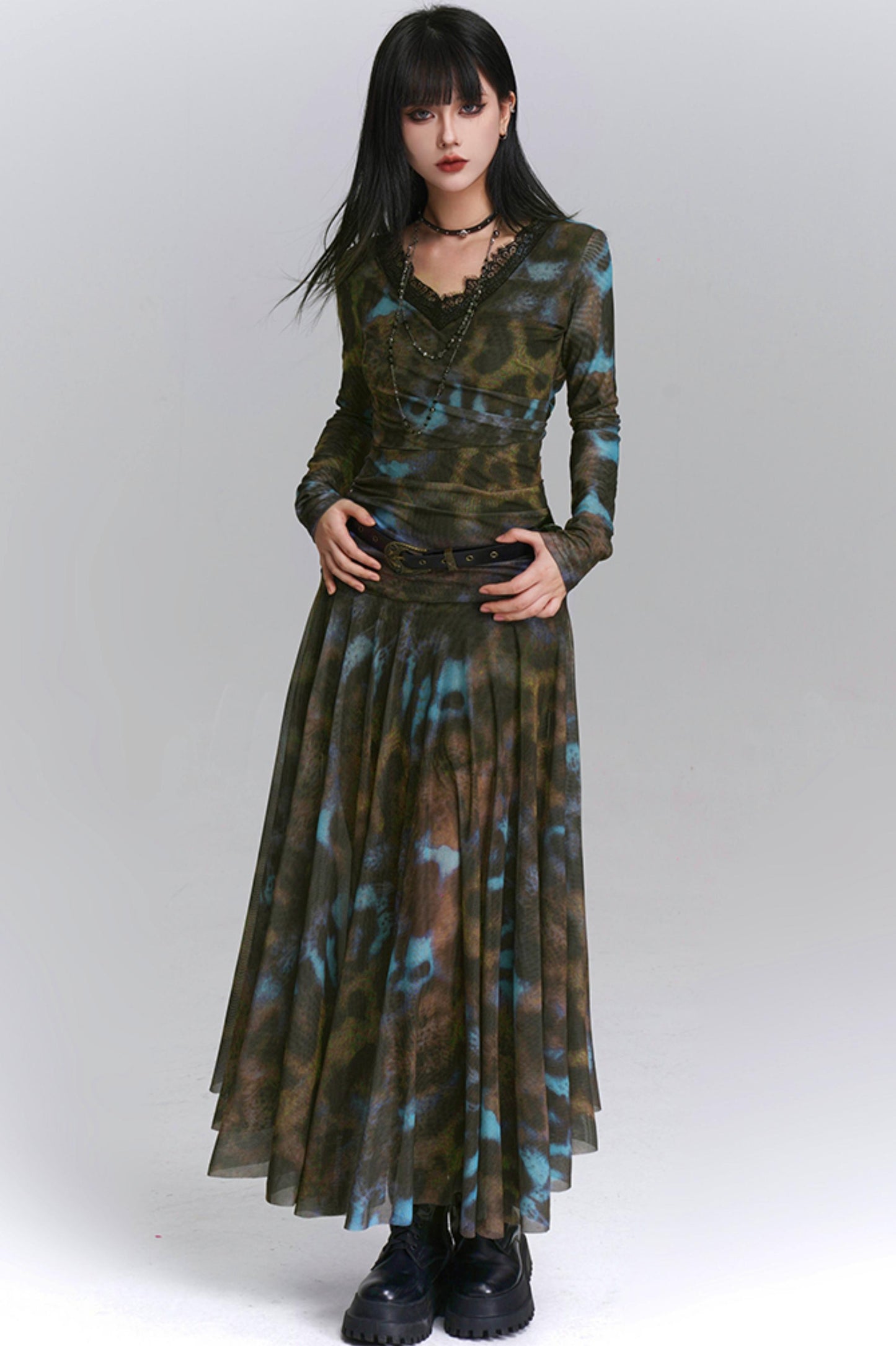 Autumn Beauty Waist Dress