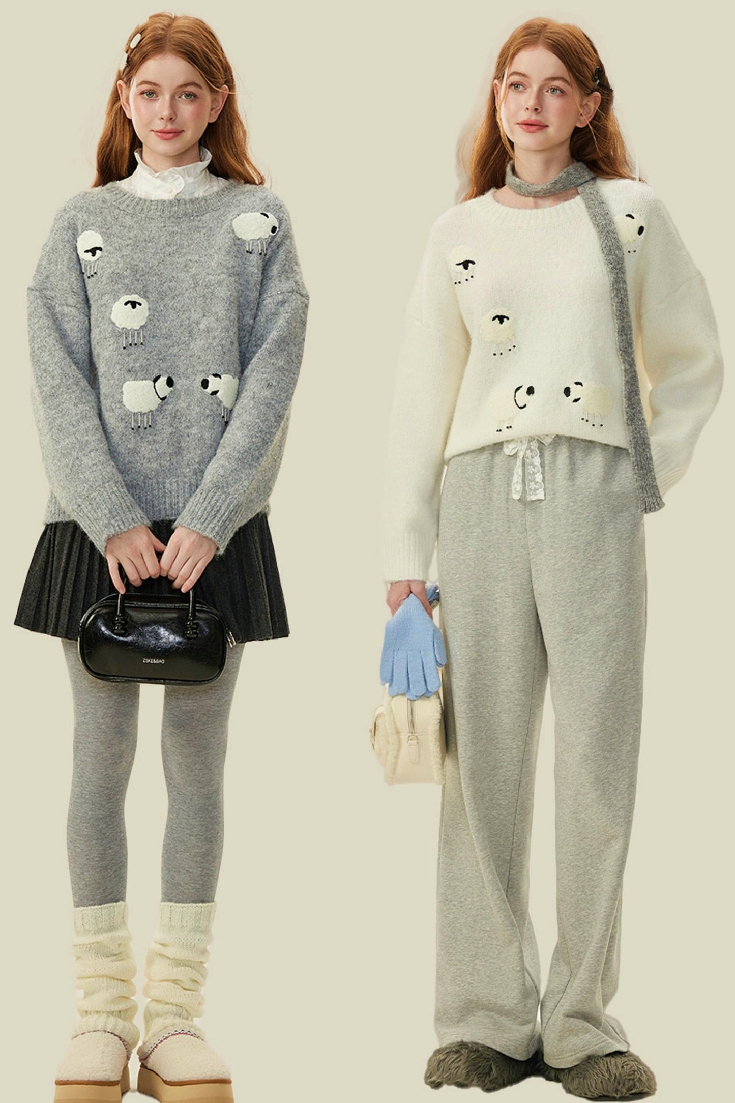 Wool Beaded Knit Sweater