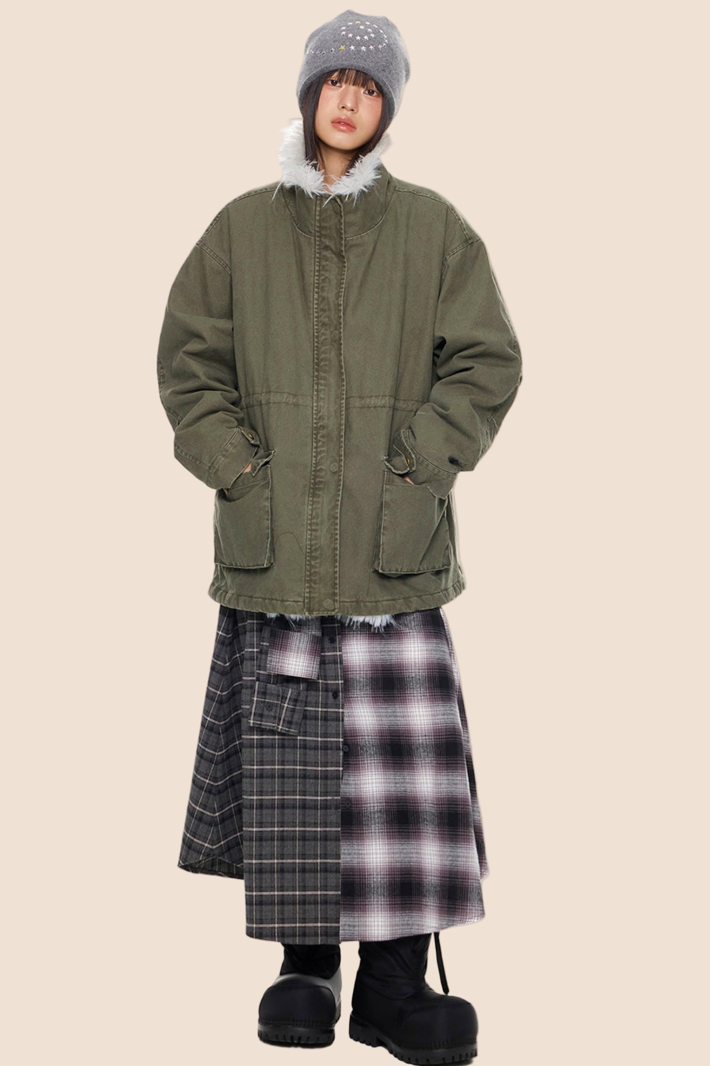 Fur Collar Vintage Jacket