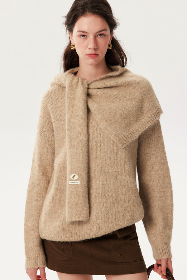 Solid Knitwear Two-Piece Top Set