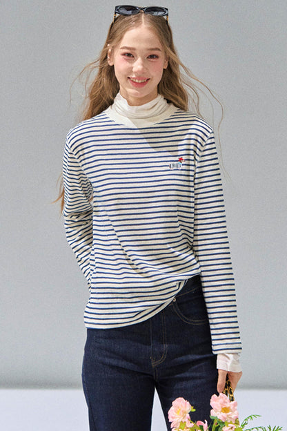 Striped Knitted Base Layer T-Shirt