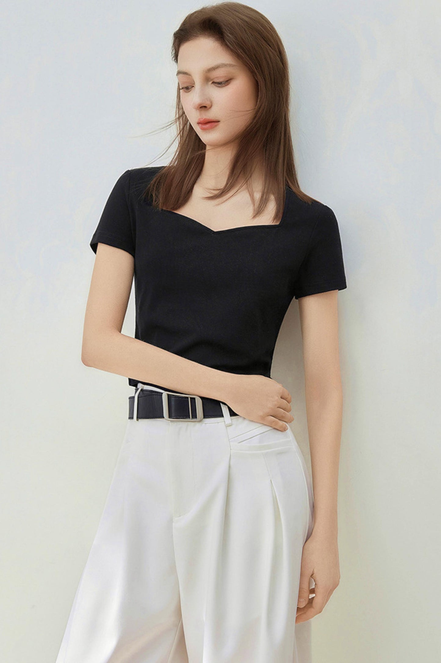 Retro Square Neck Tee