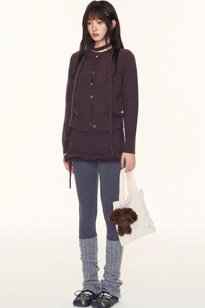 Autumn Lace-Up Short Skirt