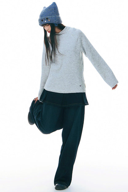 Striped Cat Ear Knit Hat