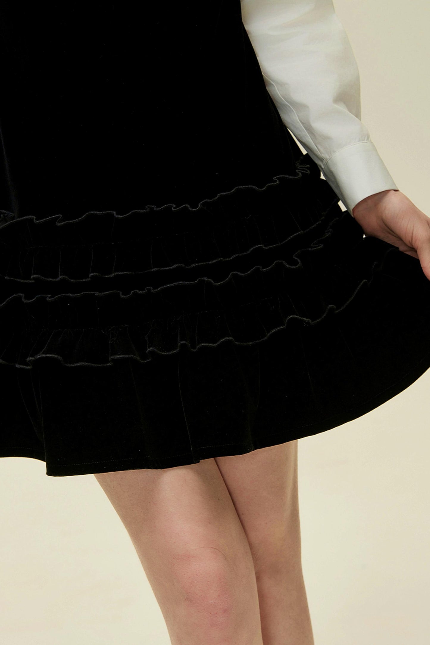 Velvet Lace A-Line Mini Dress