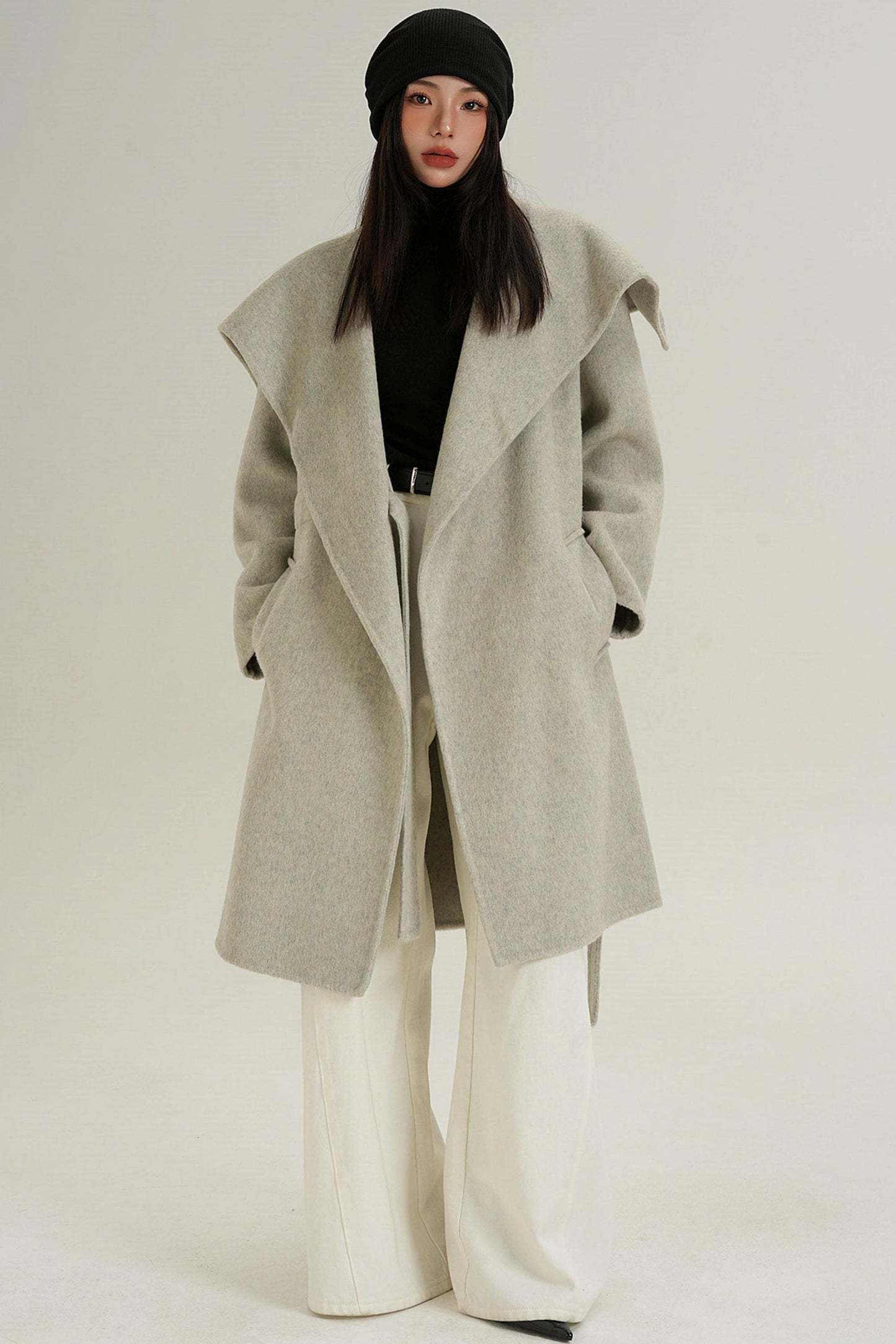 Large Lapel Wool Coat