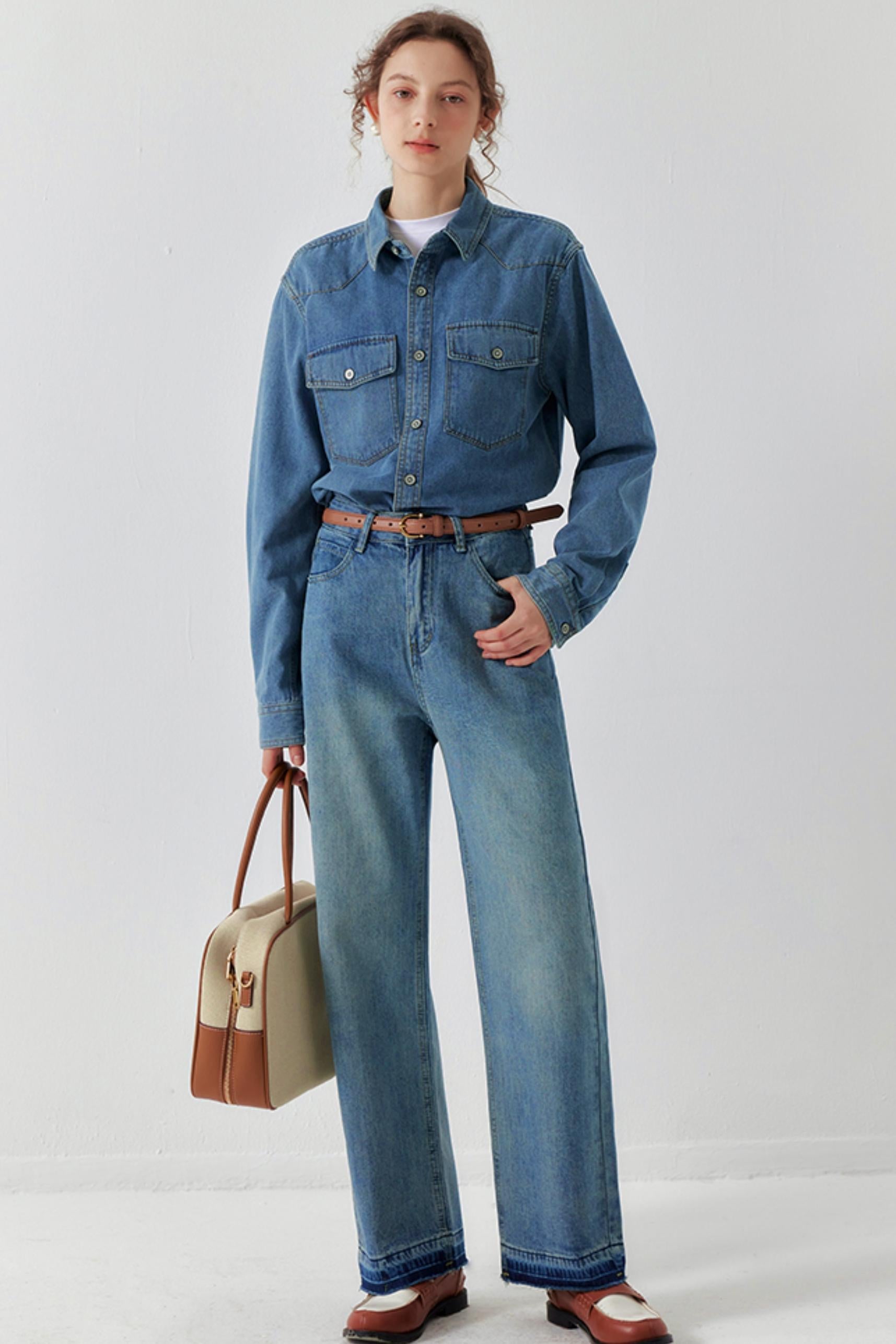 Spring Denim Two-Piece Set-Up – UrbanSheek