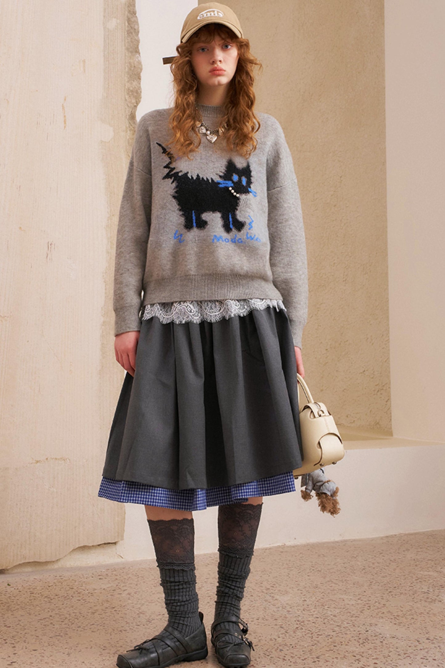 Pearl Kitten Pullover Top