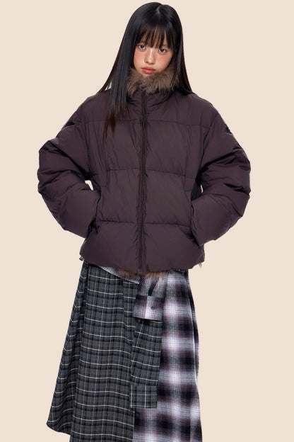 Retro Fur Collar Down Coat