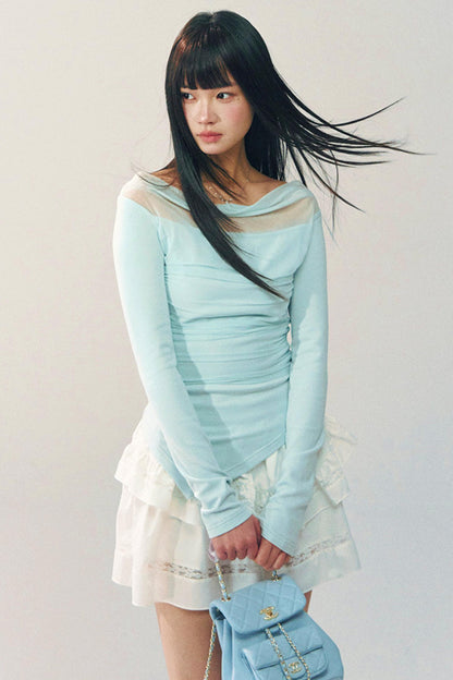 Lace Patchwork A-Line Skirt