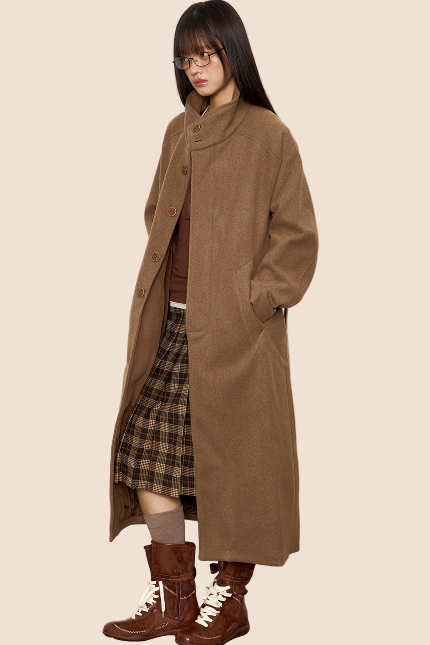 Autumn Woolen Trench Coat